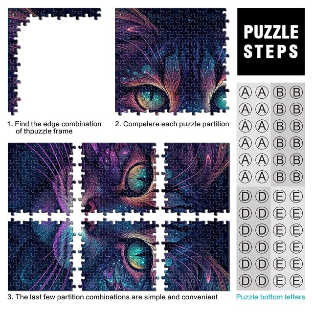Foto 3 de 6 de Puzzle para adultos Misterio de 1000 piezas de 19,7 x 29,5 pulgadas