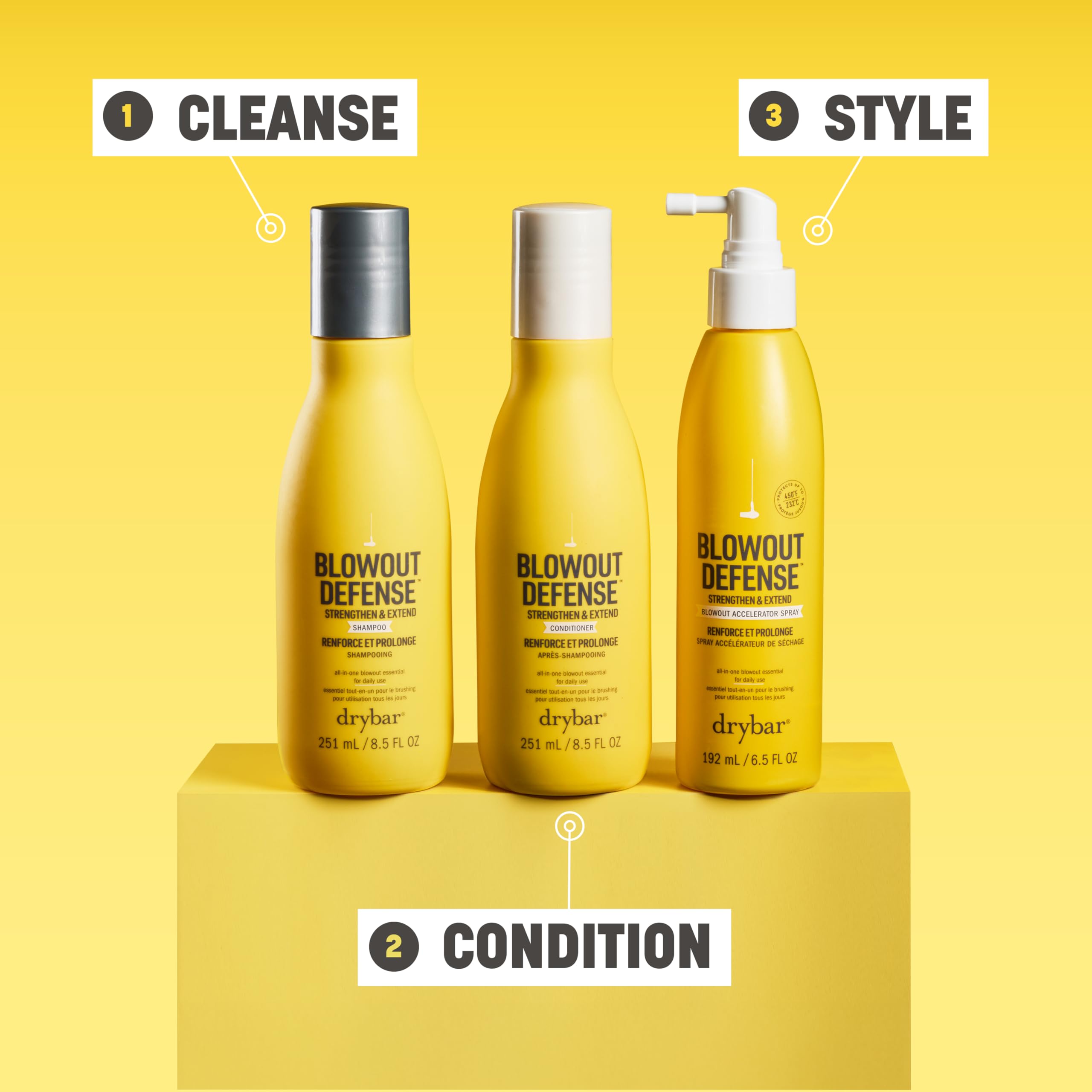 Drybar Blowout Defense Strengthen & Extend Conditioner, Lightweight Texture, Hydrates, Detangles, Reduces Breakage, No Build-Up, Long-Lasting Blowouts