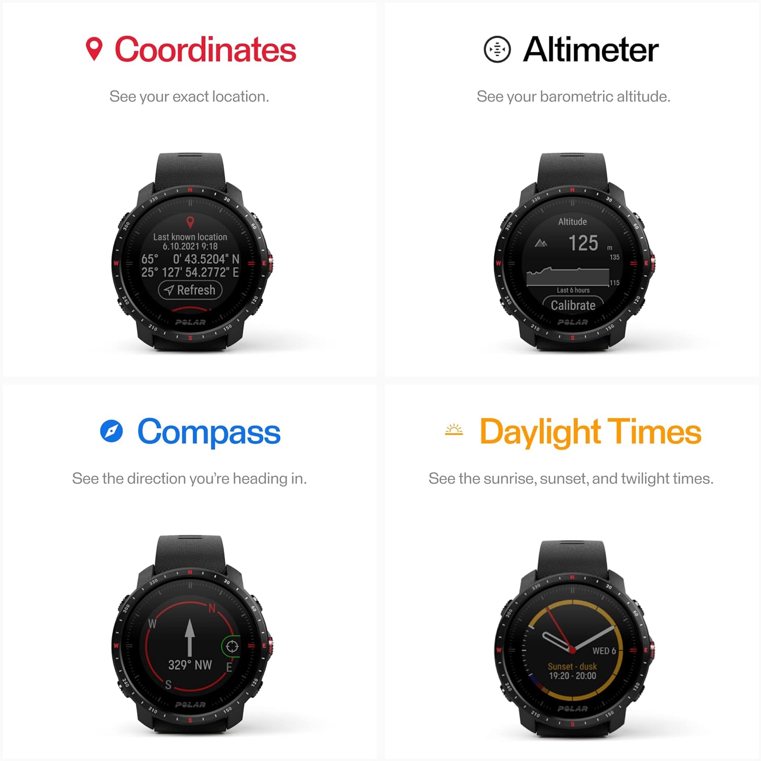 Polar Grit X Pro - GPS Multisport Smartwatch - Military Durability, Sapphire Glass, Wrist-based Heart Rate, Long Battery Life, Navigation - Ideal for Outdoor Sports, Trail Running, Hiking : Everything Else