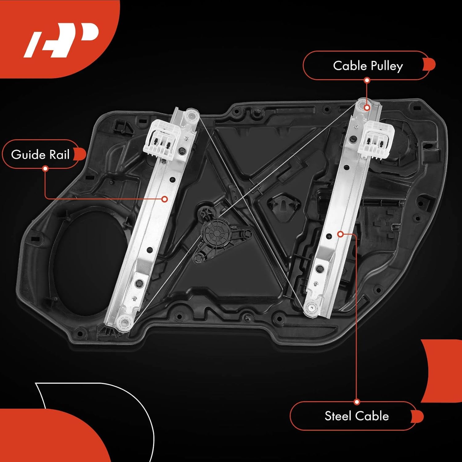 A-Premium Electric Power Window Regulator Without Motor Compatible with Dodge Charger & Chrysler 300, 2011-2021, Front Left Driver Side, Replace# 68103997AA, 68103997AB