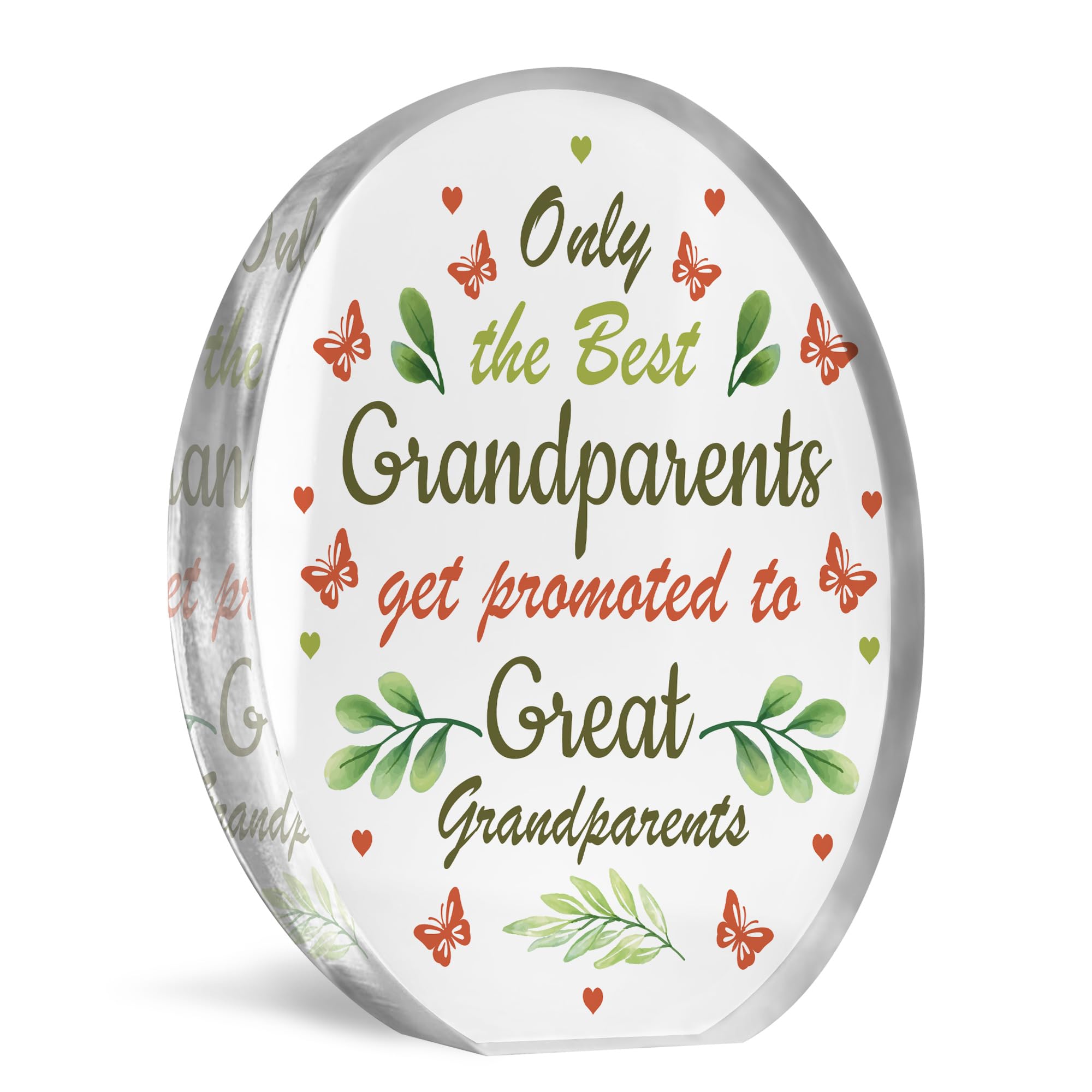 Red Ocean Grandparents Promoted To Great Grandparents Baby Announcement Gifts For Grandparents Nanny Grandad Acrylic Plaque New Baby Gifts Grandparent Gifts Keepsake Gift For Nanny Grandad