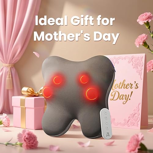 Miniatura 5 de BOB AND BRAD Masajeador de espalda con calor y control remoto, EZBack Plus Shiatsu almohada de masaje con 3 niveles, masaje de tejido profundo