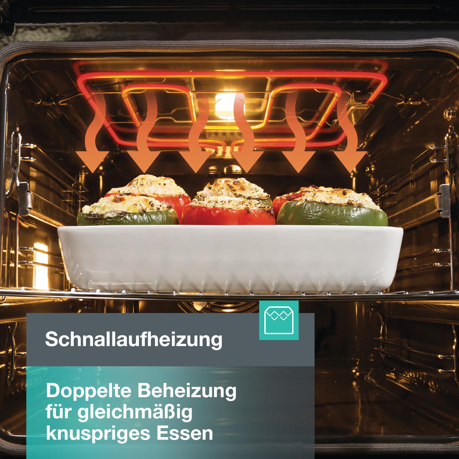 Gorenje Einbaubackofen-Set Jump Set Aqua/C mit Kochfeld ECT641BSC und Backofen BO6735E02BK 77L Pizzamode 300°C PerfectGrill EcoClean-Email Glaskeramik schwarz