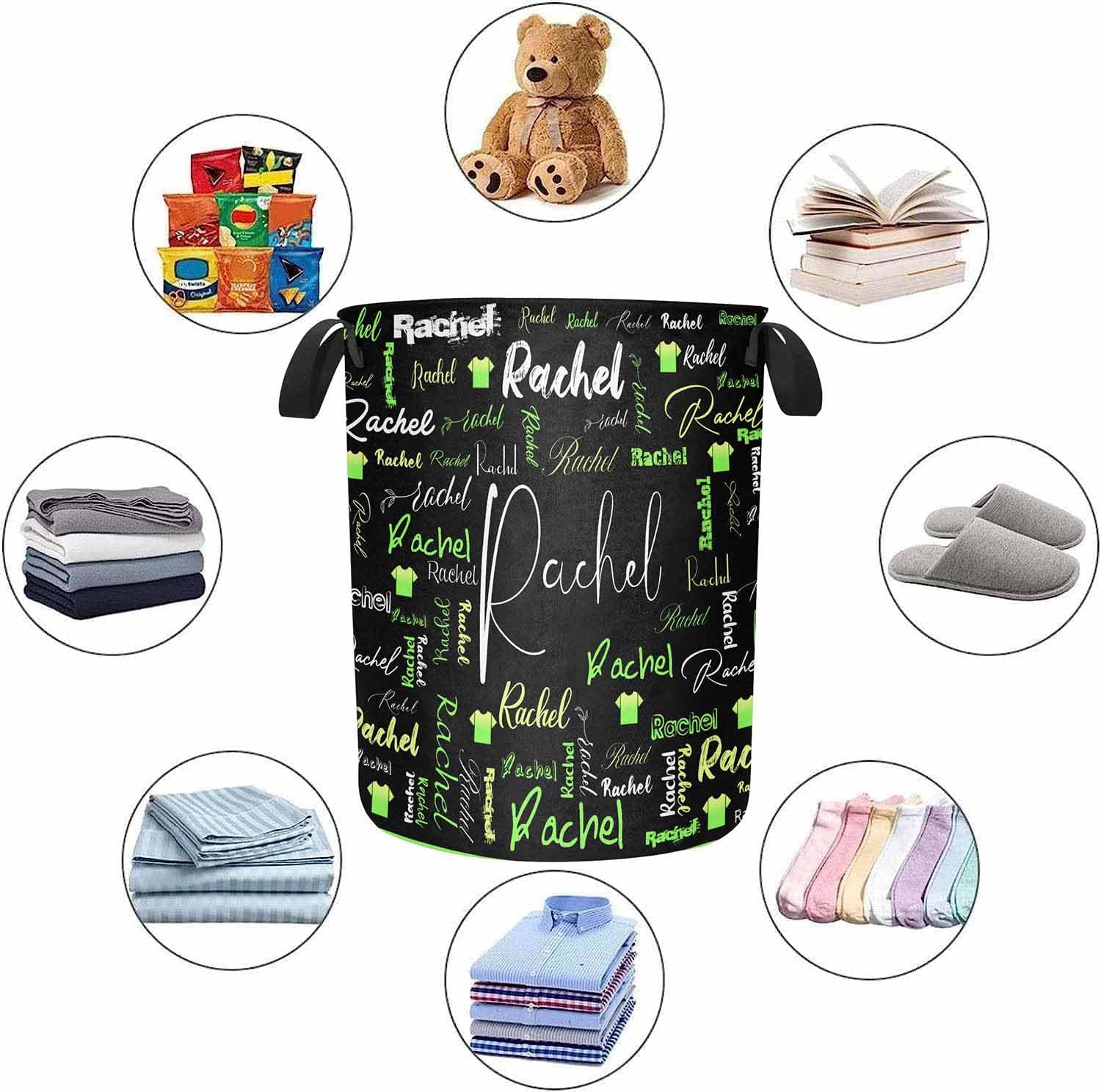Personalized Laundry Hamper With Custom Name – Oxford Cloth, Foldable, Two Sizes, For Bedroom Or Bathroom - View #8