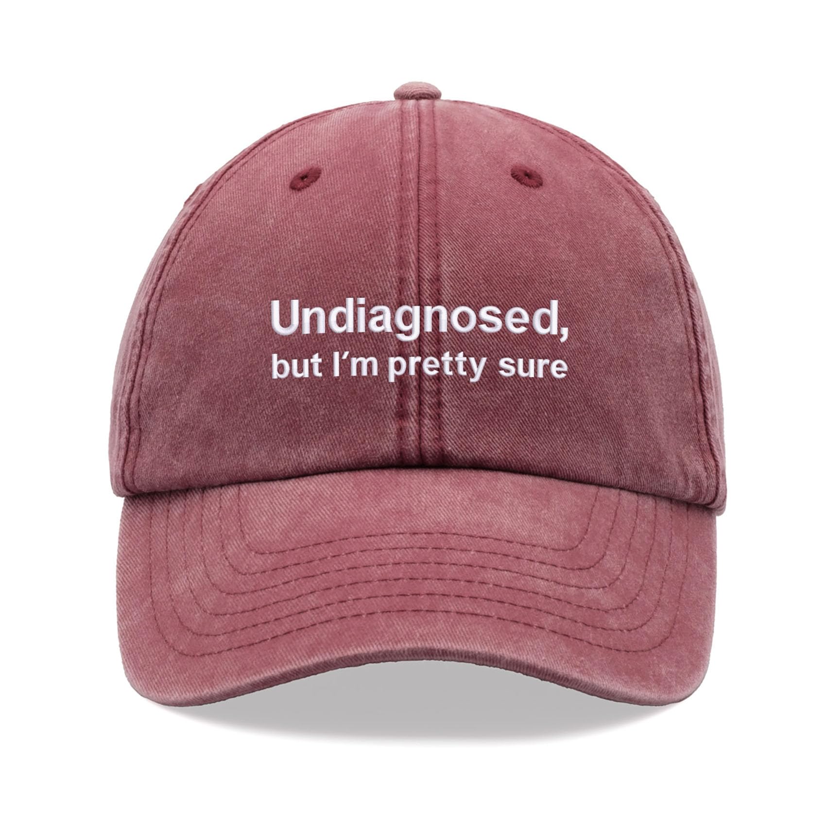 Cap Base Unisex Red Undiagnosed, But I'm Pretty Sure Baseball Cap Vintage Washed Dad Hat Low Profile Adjustable