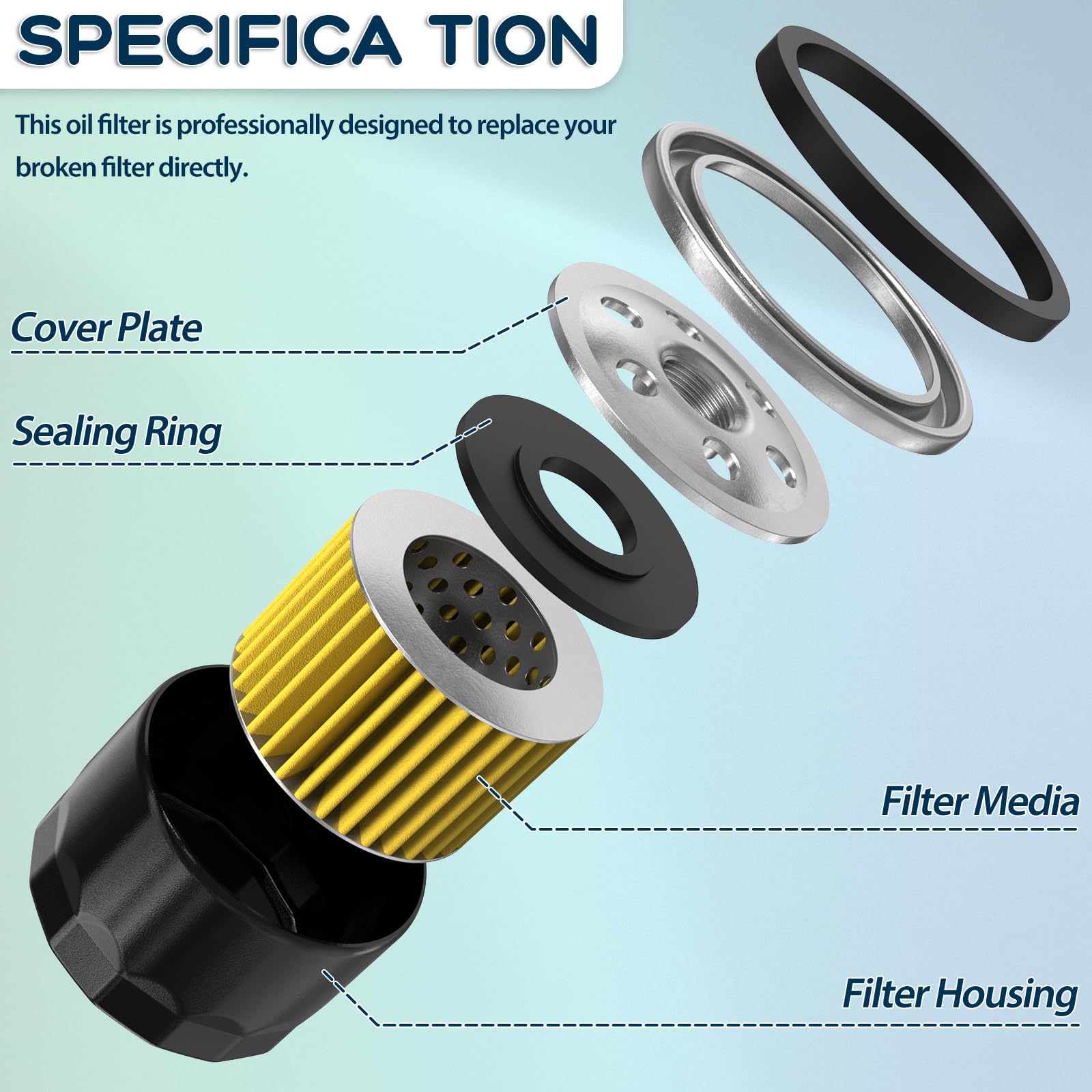 Filtro Olio Per Motori A Scoppio Set Di 3 Filtri Olio Compatibili Per BRIGGS & STRATTON - Modelli 5076, 695396, 696854, 492056, 492932 Sprint Filter - Foto 9