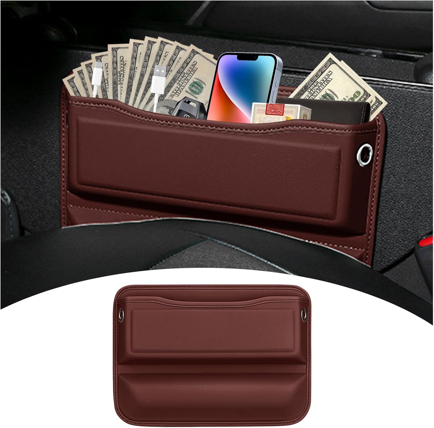 wedfish Car Seat Gap Filler Organizer Multifunctional