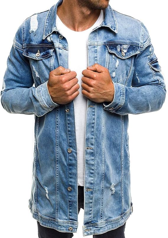 long jean jacket men