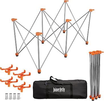30" Tall Portable Folding Workbench 2x4 FT, 2500 lbs Heavy Duty Collapsible Work Stand, Lightweight Stable Sawhorse Table with Adjustable Leveling Feet for Woodworking & Jobsite