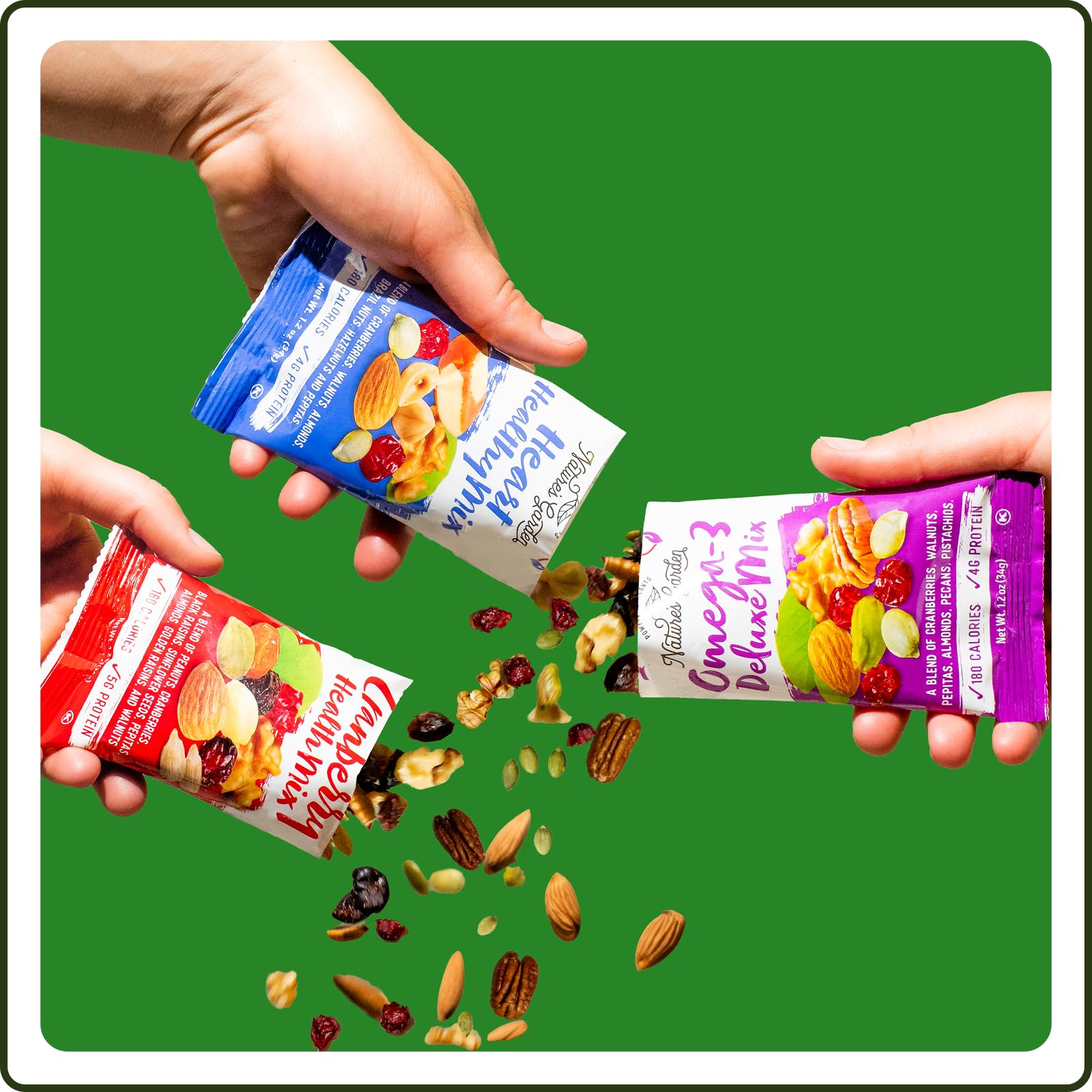 Nature's Garden Healthy Trail Mix Snack Packs, Mixed Nuts, Heart