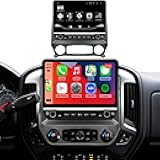 for Chevy Silverado Sierra Radio Upgrade 2014 2015 2016 2017 2018,QLED Touch Screen Stereo,8 Core CPU,Carplay Android Auto Ready,Keep OEM Camera and Steering Wheel Control