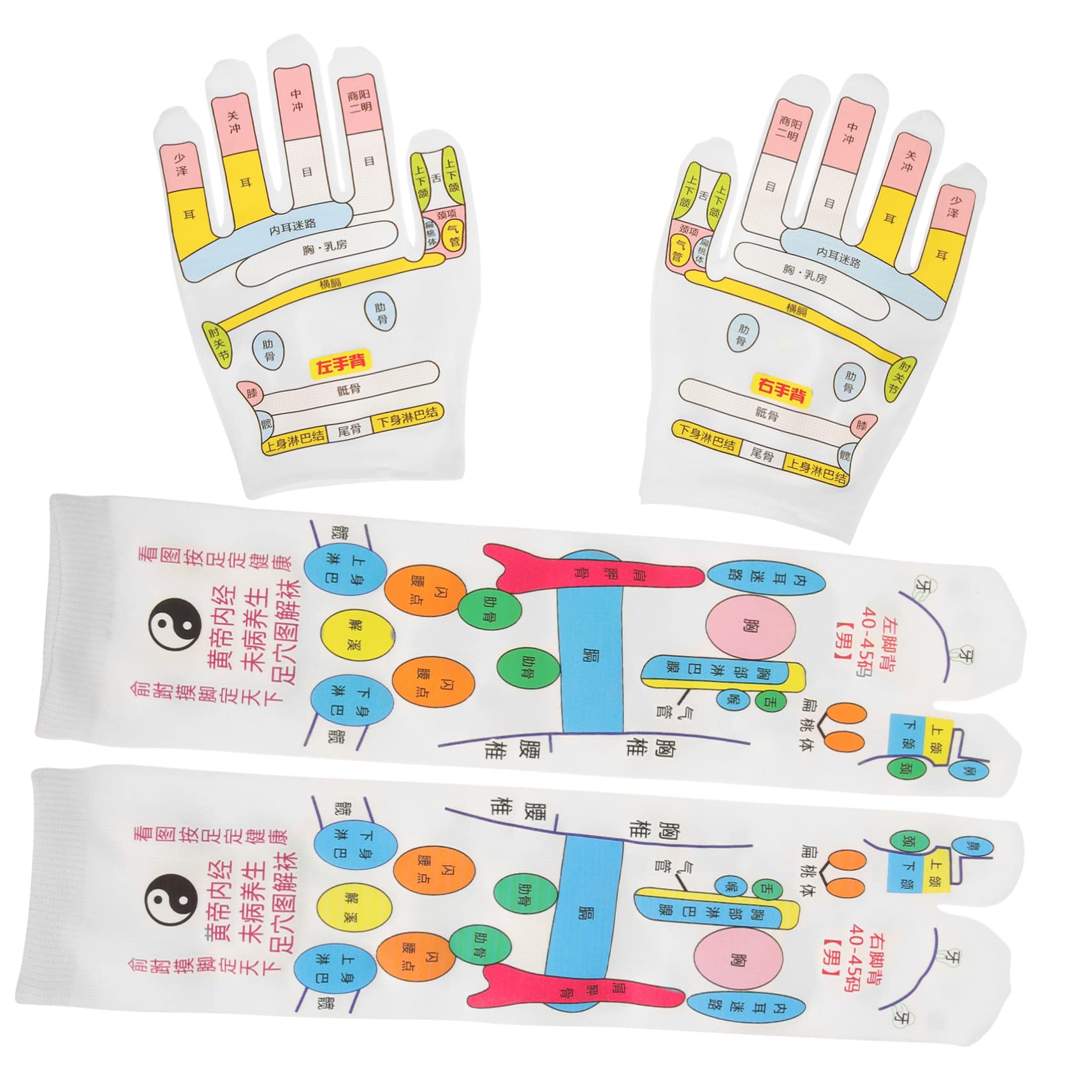 3 Sätze Akupressurhandschuhe Socken Männerwerkzeuge Handschuhe Für Männer Handschuh Zur Reflexzonenmassage Tragbares Massagegerät Menschlicher Körper Massagepunkt Mann Stricken