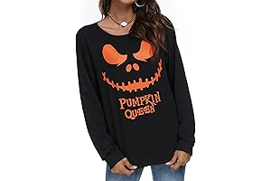 Women's Funny Pumpkin Queen Halloween Sweatshirt