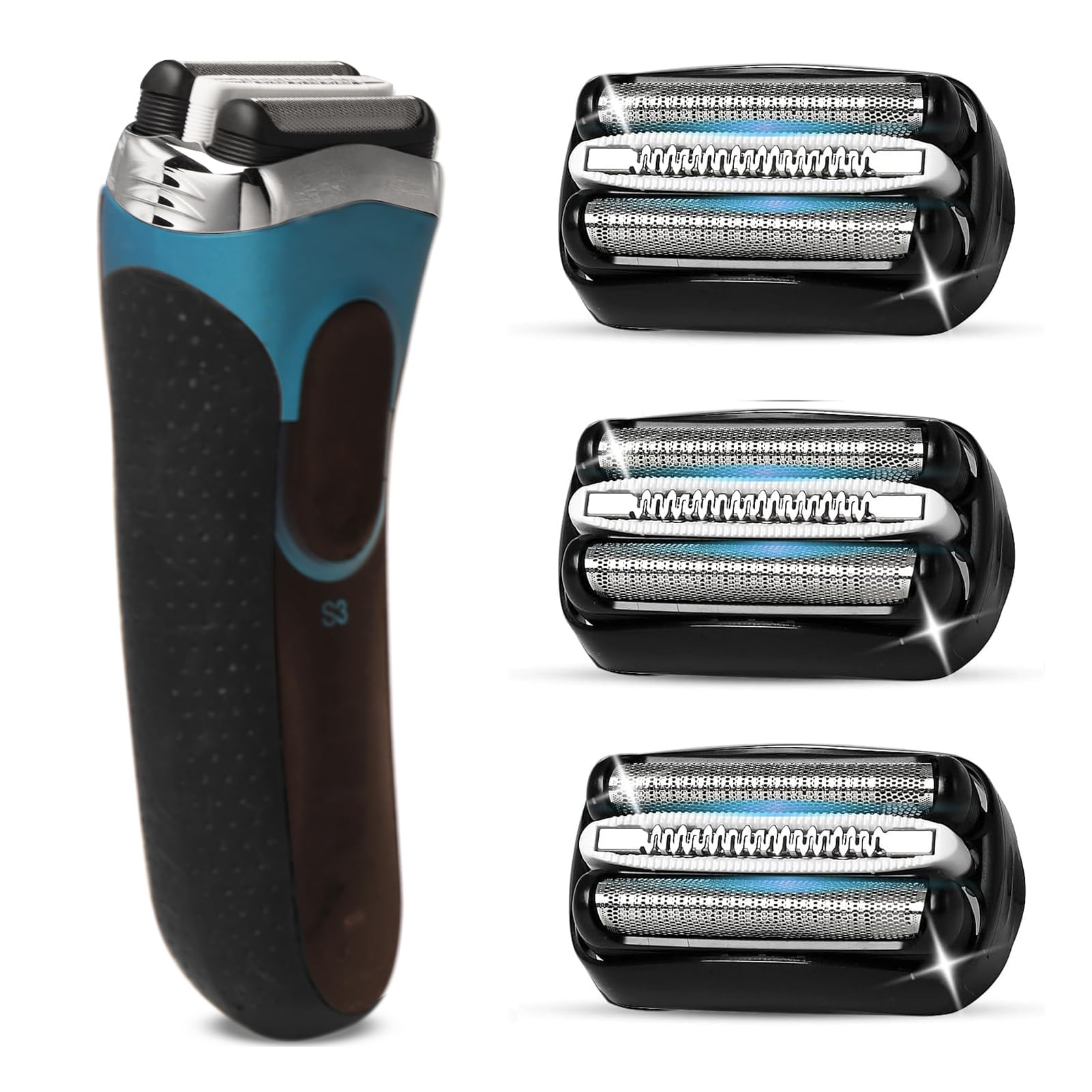 3 Pack 32B S3 Electric Replacement Heads for All Series 3 Shavers Suitable for S3 3040s 3080s-4 370cc