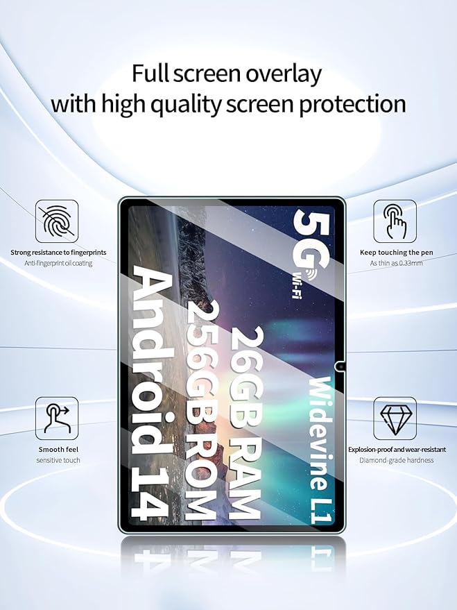 Protector de Pantalla para Tablet PYNAREL TB02 10.1 Pulgadas, 2 Unidades miniatura 2