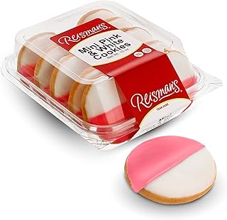 Mini Pink and white Gift Box | Snack Cookies Bakery Fresh | Gourmet Cookies Pack For Holidays And Birthdays | Nut-Free & Dairy-Free | 10 oz | Reisman's Bakery