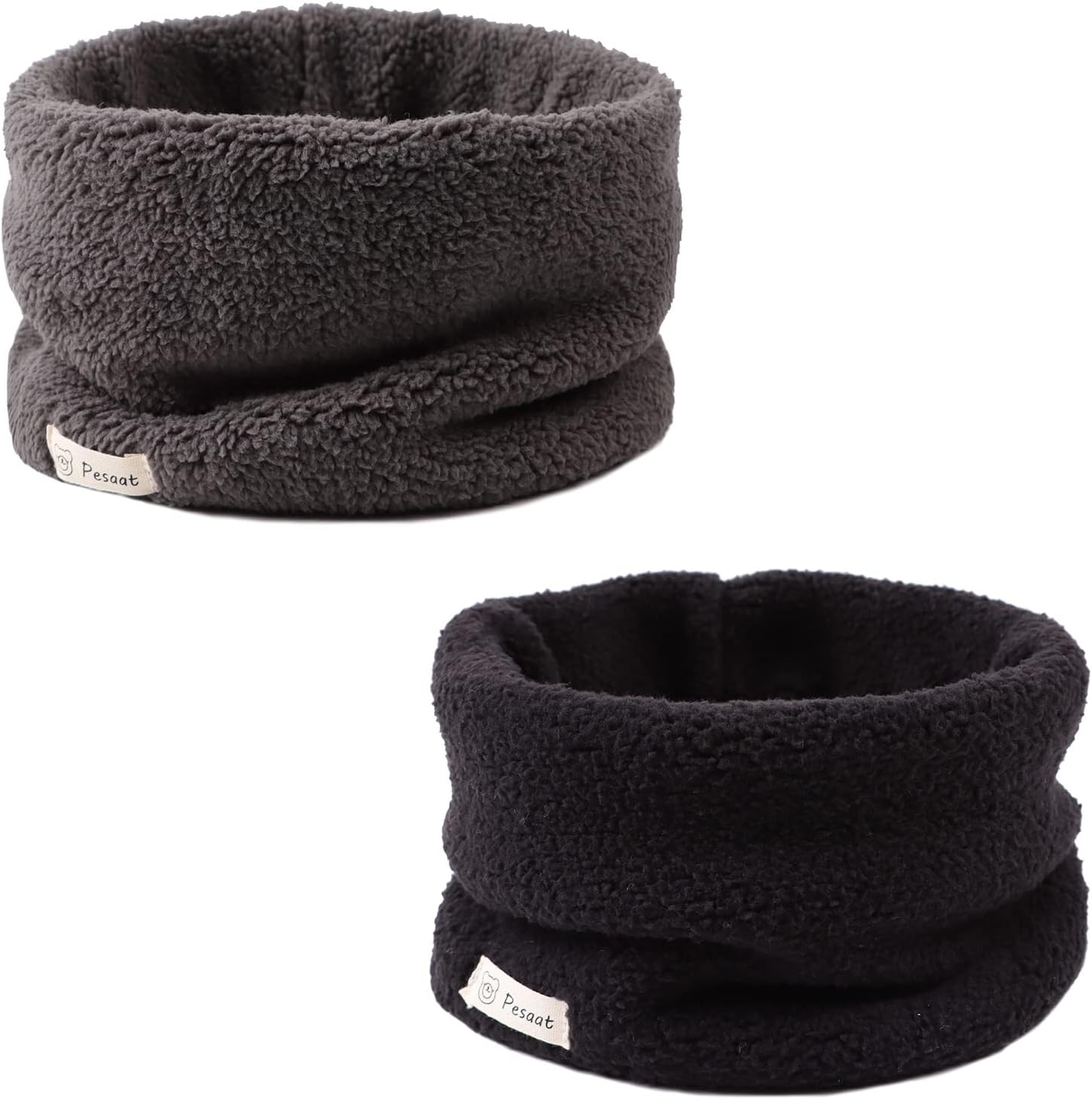 Zsedrut Fleece Warm Kids Scarf Thick Velvet Boys Girls Round Scarves Toddler Kids Winter Neck Warmer