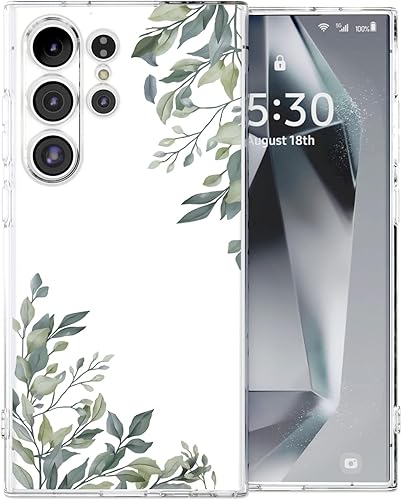 Miniatura 10 de para Funda de Samsung Galaxy S23, Funda Floral de Flores Lindas con Patrón de Lavanda Transparente y Estética para Mujeres y Niñas, Funda Lavanda