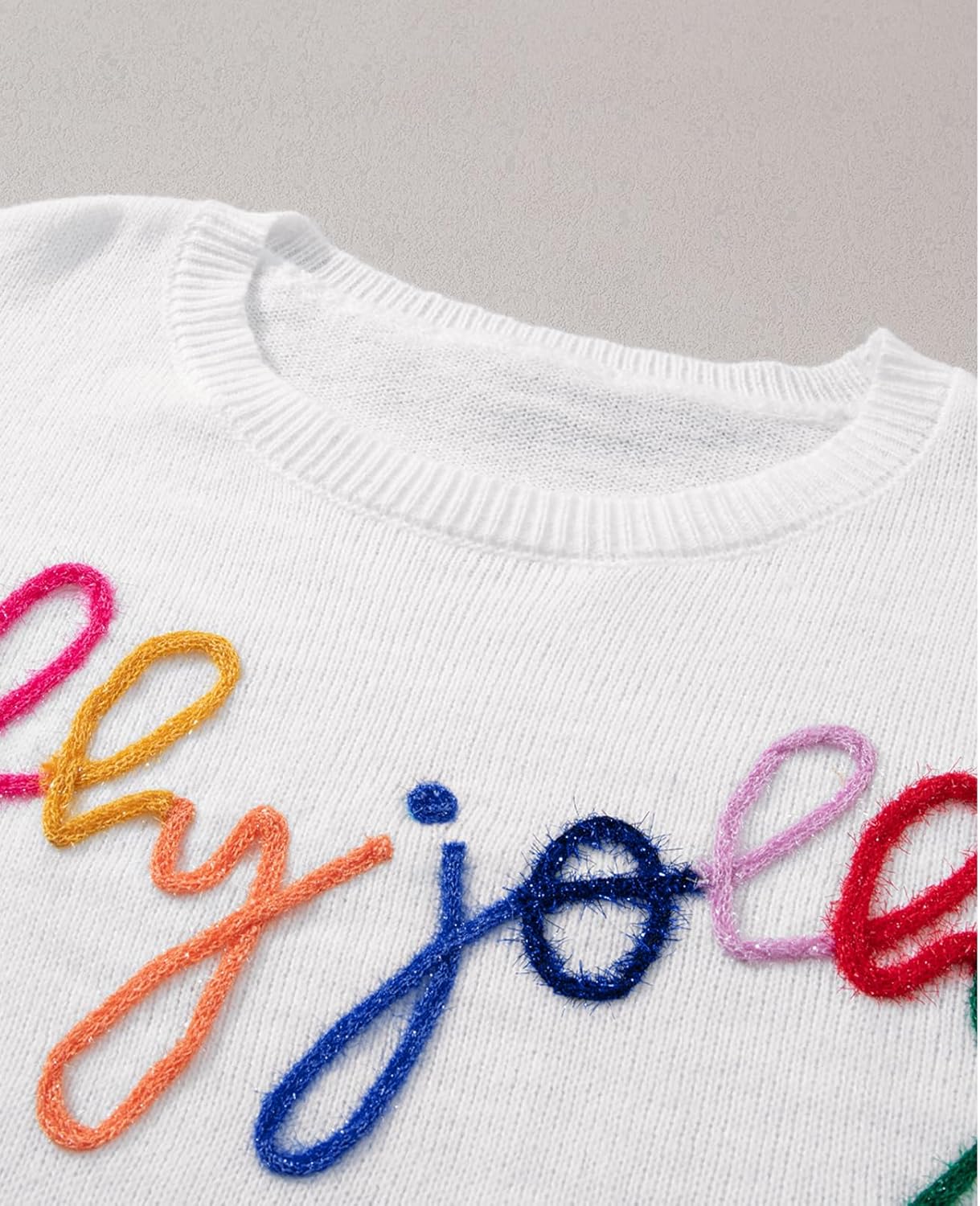 SELINK Women's Valentines Sweater Crew Neck XOXO Heart Print Casual Long Sleeve Pullover Tops Sweaters - Image 5