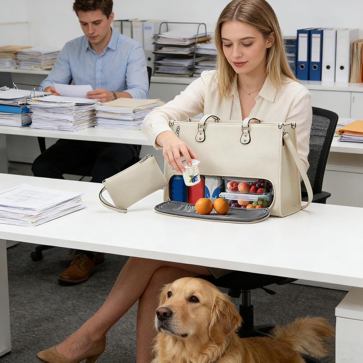 Laptop Tote Bag - 3-In 1 Insulated With Lunch Compartment | Professional Womens Work Bag | Adjustable Handle For Phone Tablet Book Food Drink College School Travel Outdoor Business Road Trip