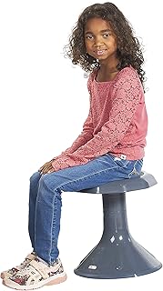 ECR4Kids ACE Active Core Engagement Wobble Stool, 15-Inch Seat Height, Flexible Seating, Grey