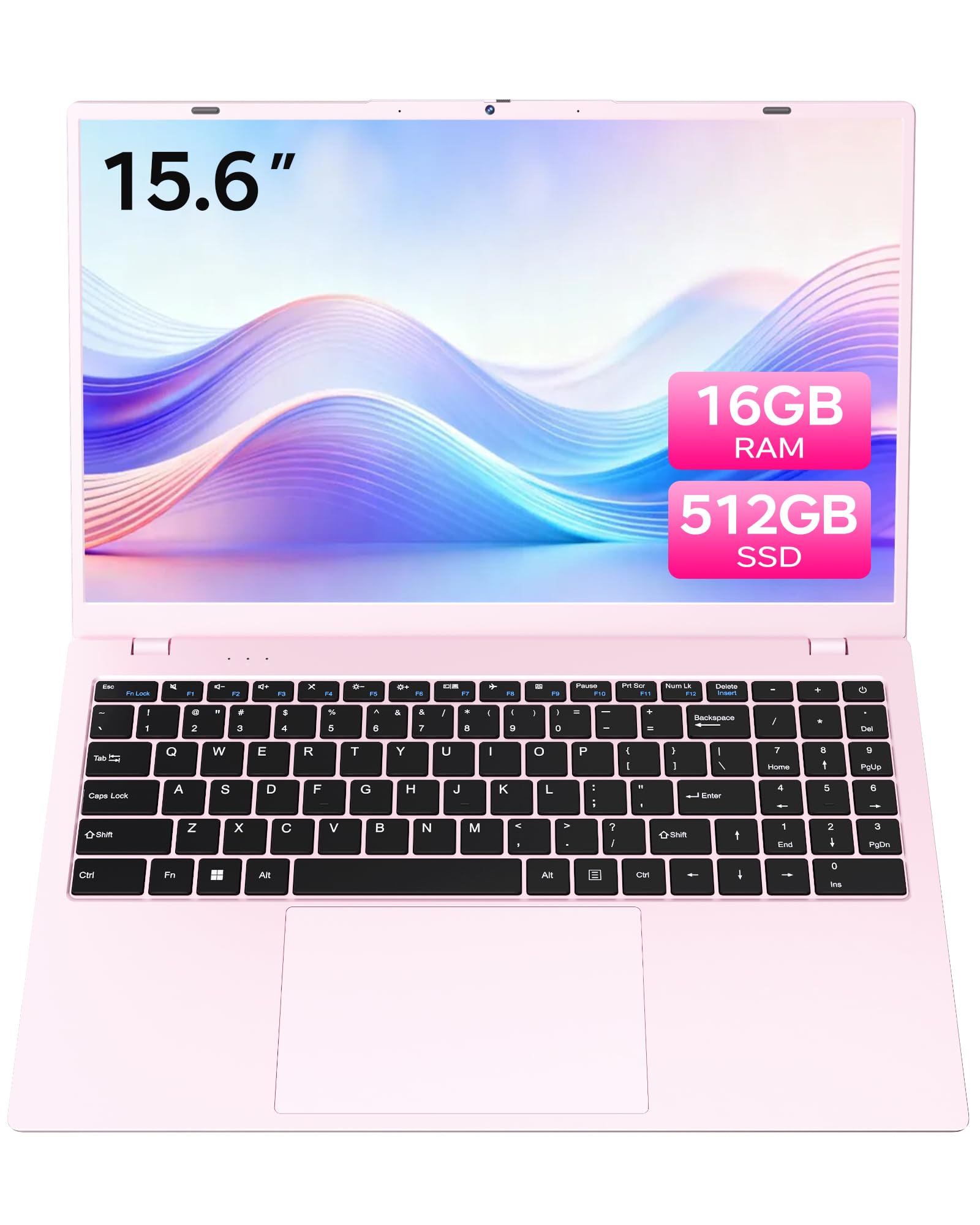Amazon.com: TRHRO Pink Laptop, 16GB RAM 512GB SSD Laptops with