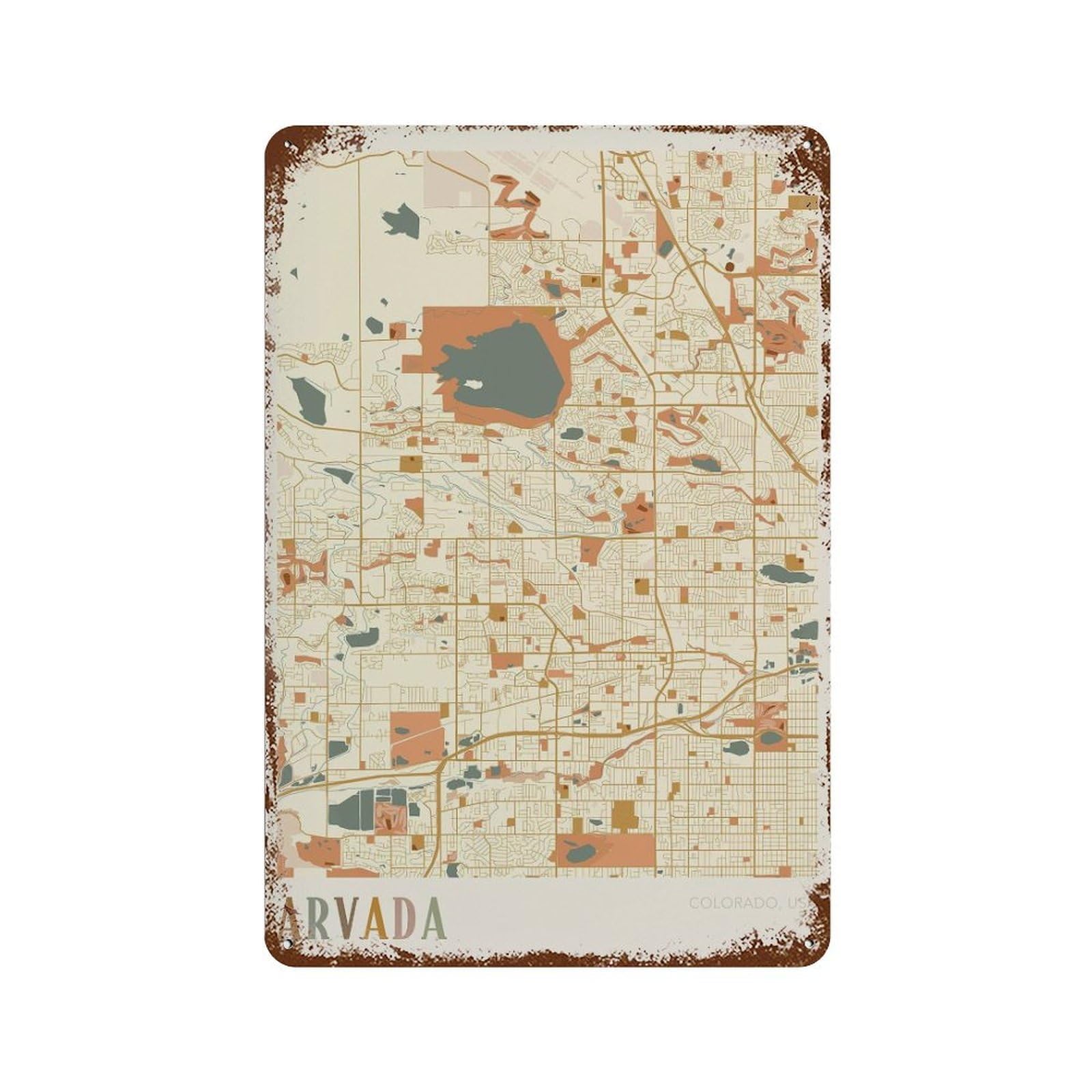xiaoxiaoshen Arvada Map Colorado Travel Gift Boho (2) Wall Decor Art Metal Tin Poster Modern Home Decor Art Home Bar Shop Decorations Vintage Sign 30x20cm