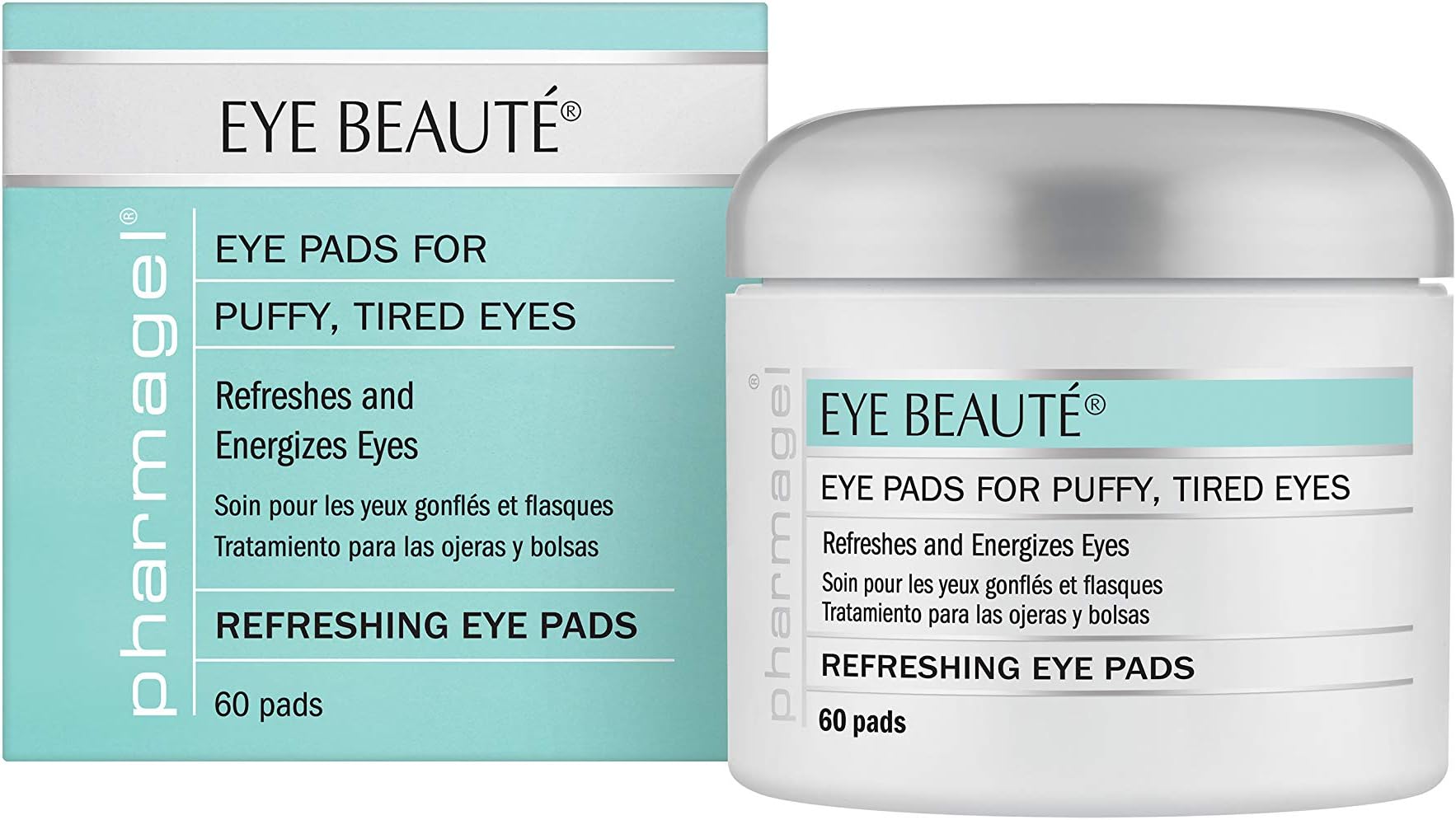 Pharmagel Complexe Eye Beaute Treatment Pads | Herbal Solution | Under Eye Bags and Puffy Eyes Treatment | Pads for Tired, Swollen, and Sagging Eyes - 60 Count