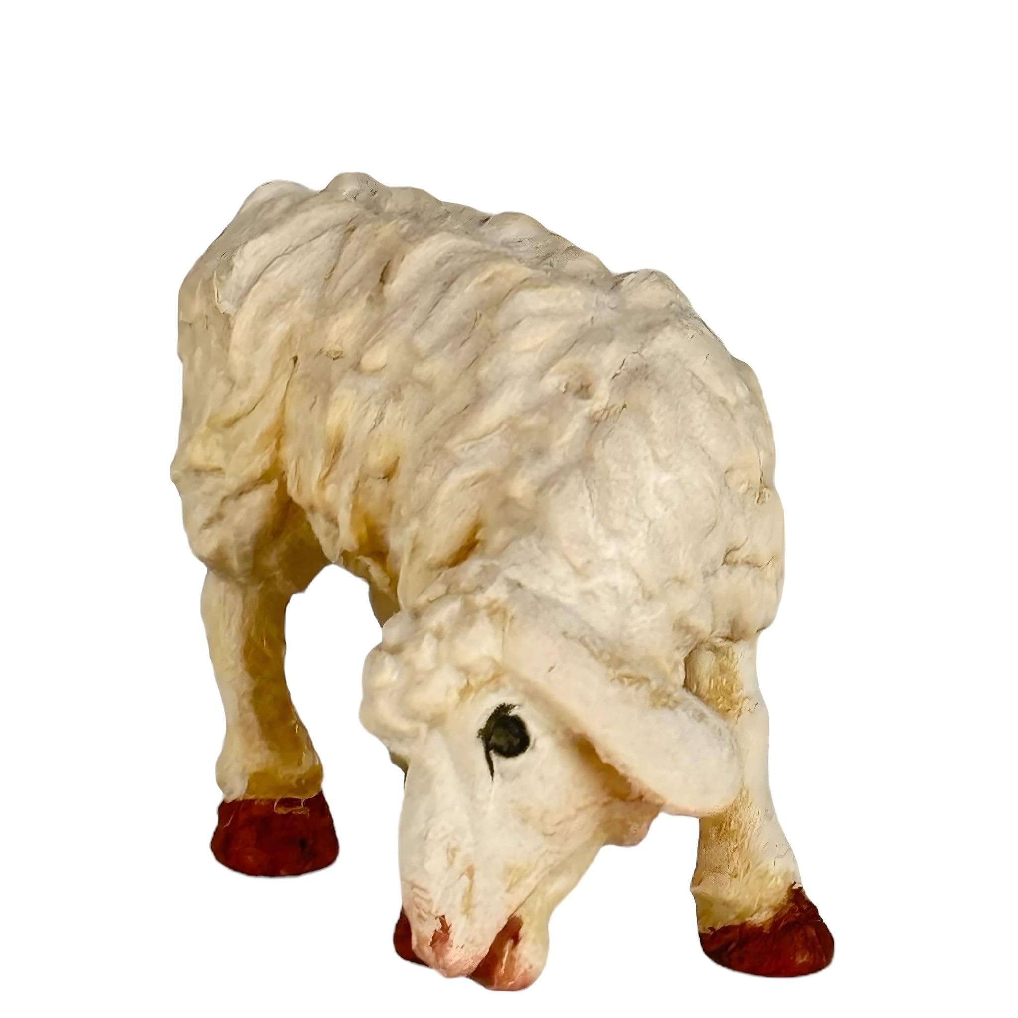 Dolfi | Sheep Burning Grass 13 cm | Natural Wood in Val Gardena | Nativity Scene and Nativity