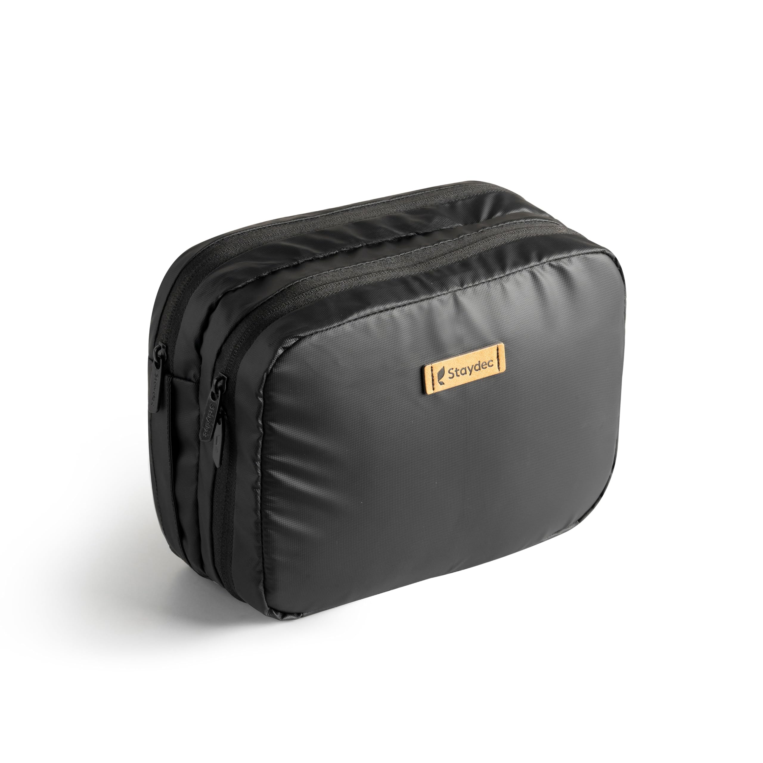 Staydec Polyester Techmate Minimalistic Tech Pouch - Compact Travel Organizer Case For Gadgets And Accessories (Cables/Hard Disk/Charger), Water-Resistant, Multiple Pockets (Black) (B0CBZ9PD8R) Amazon Price History, Amazon Price Tracker