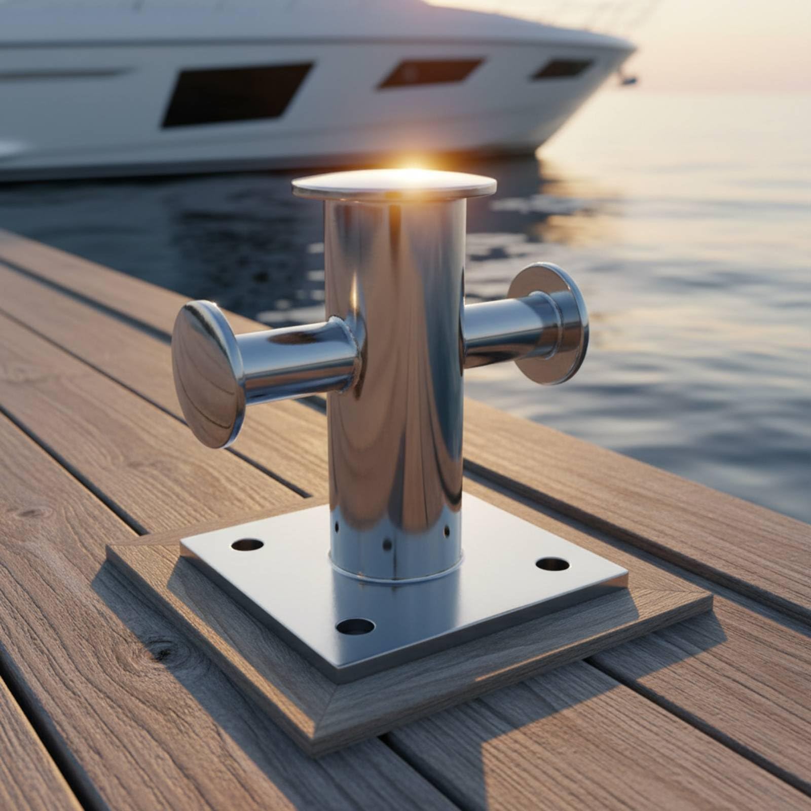 Marine Bollard da Banchina Galloccia Ormeggio Colonnina Acciaio Inox 304 Resistente All’acqua Salmastra Finitura, style to 1