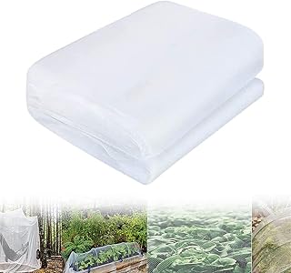 Insect Protection Net Garden Grow Tunnel Netting Plant Cover Fine Mesh Plant Protective Netting Bug Bird Barrier for Protecting Garden Plants Fruits Vegetables Flower Crops 9.8X13ft