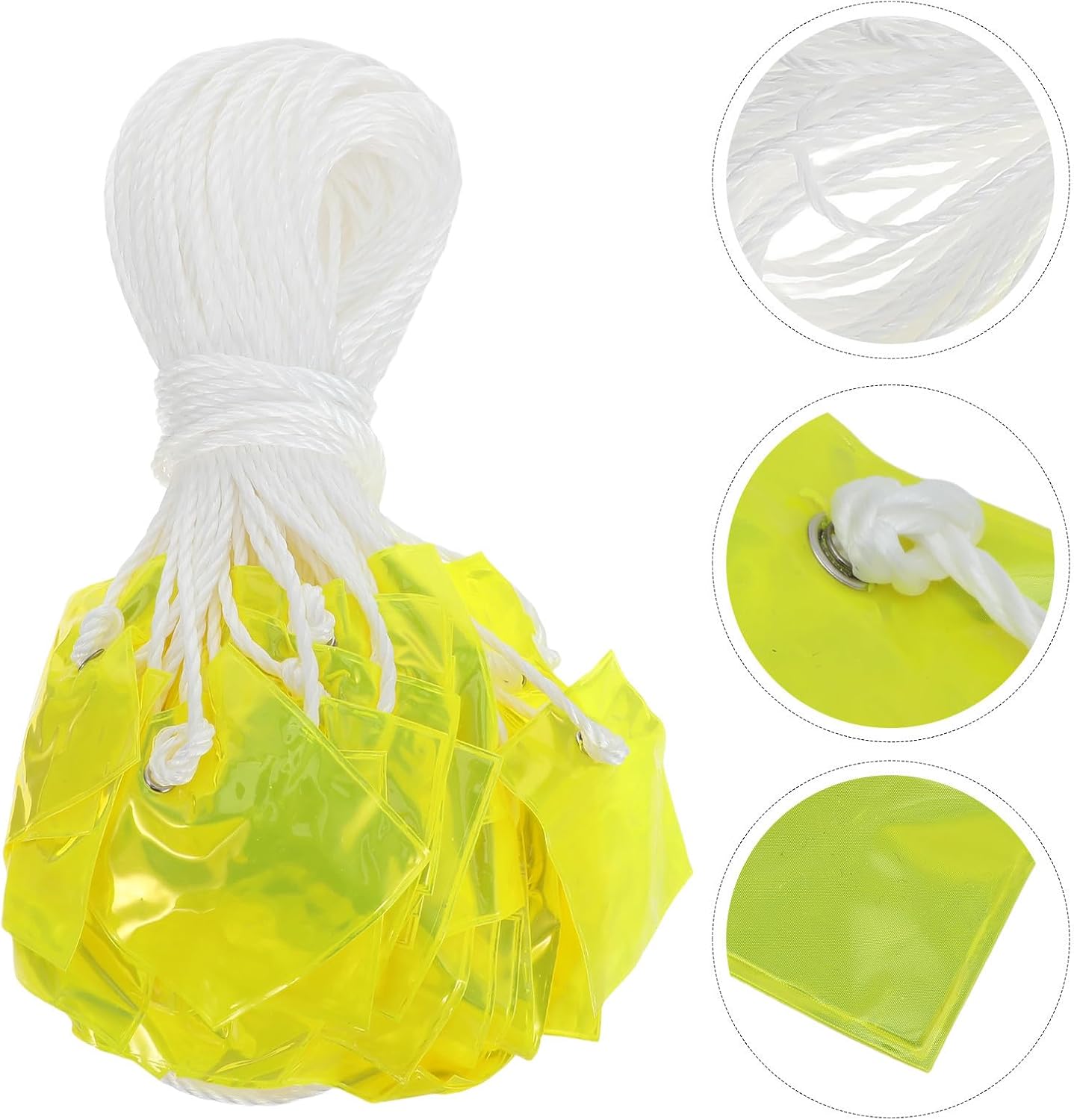 Yellow Safety Flags Pvc Reflective Square Flags on String for Traffic and Truck Use, High Visibility and Easy Installation for Work Zones and Temporary or Permanent Traffic