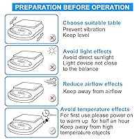 Vista 6 de ONiLAB Balanza analítica de laboratorio, 5000 x 0.00 oz (11 x 0.00002 libras) 0.00 oz de alta precisión báscula electrónica LCD pantalla científica