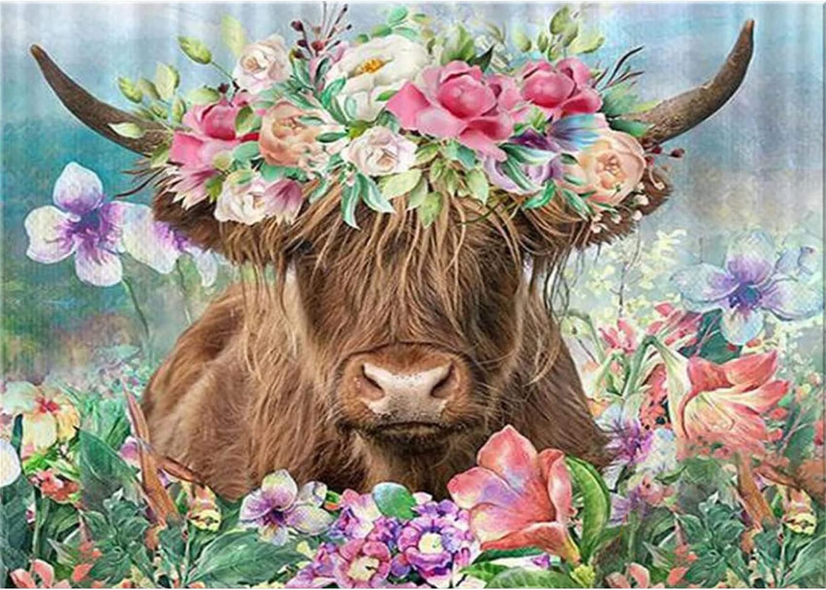 PHANTASYART Cow Diamond Art,Diamond Painting Cow,Diamond Art Kits Adults,Gem Art Adults for Gift and Home Wall Decor 40x30cm