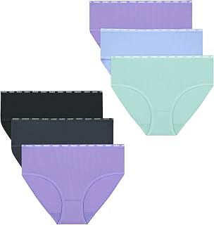 Hanes Girls' Underwear Brief and Hipsters 6-Pack – Moves Breathable Stretch – X-Temp Moisture-Wicking Girls' Panties
