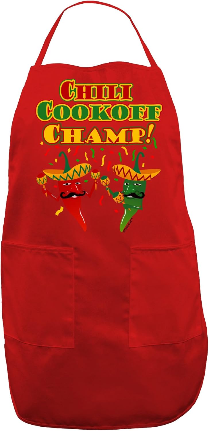 TOOLOUD Chili Cookoff Champ! Chile Peppers Dark Adult Apron