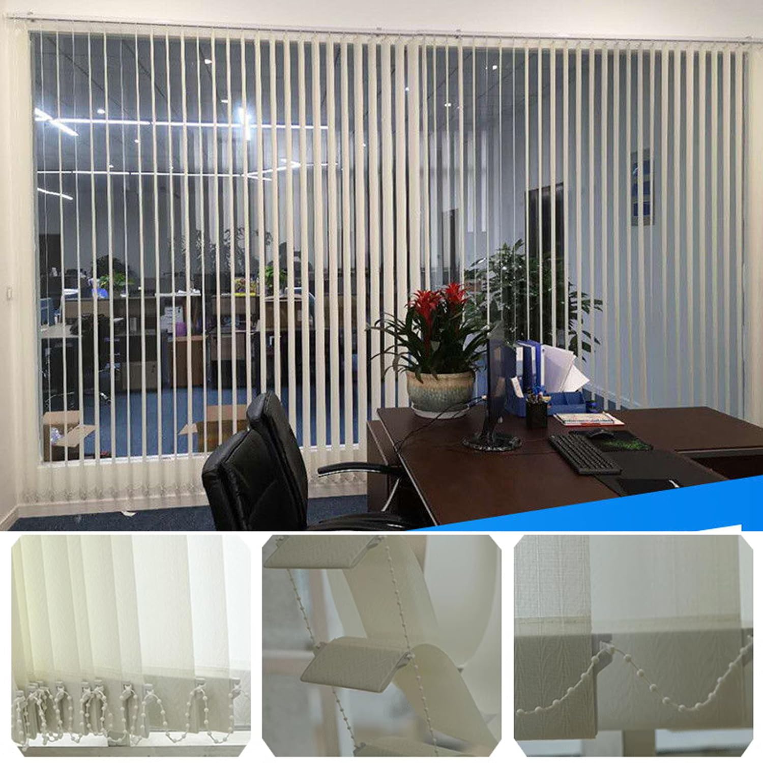 Tende Verticali Scorrevoli per Finestra,Tenda Verticale Oscurante a Bande da 98mm,Isolamento Termico,per Balconi,Ufficio a Casa,Colori Personalizzabili,Larghezza x Altezza (130cm x 180cm)