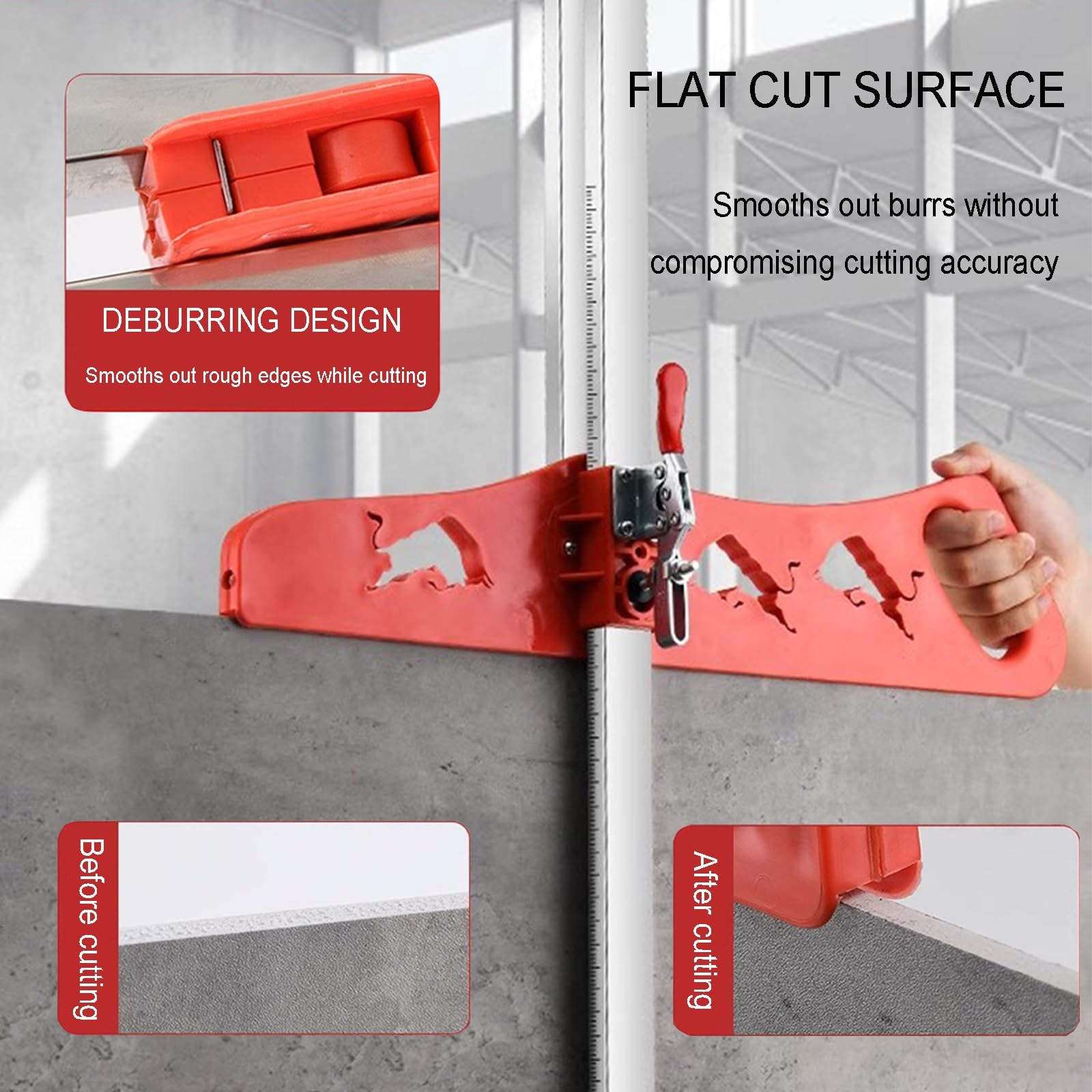Taglierina Pieghevole per Cartongesso,Strumento di Taglio a Parete Secca,Larghezza di Taglio Regolabile da 2 a 60 Cm, Fino a 14 Mm di Spessore, Pratico Strumento per La Casa(All-rounder-12 blades)