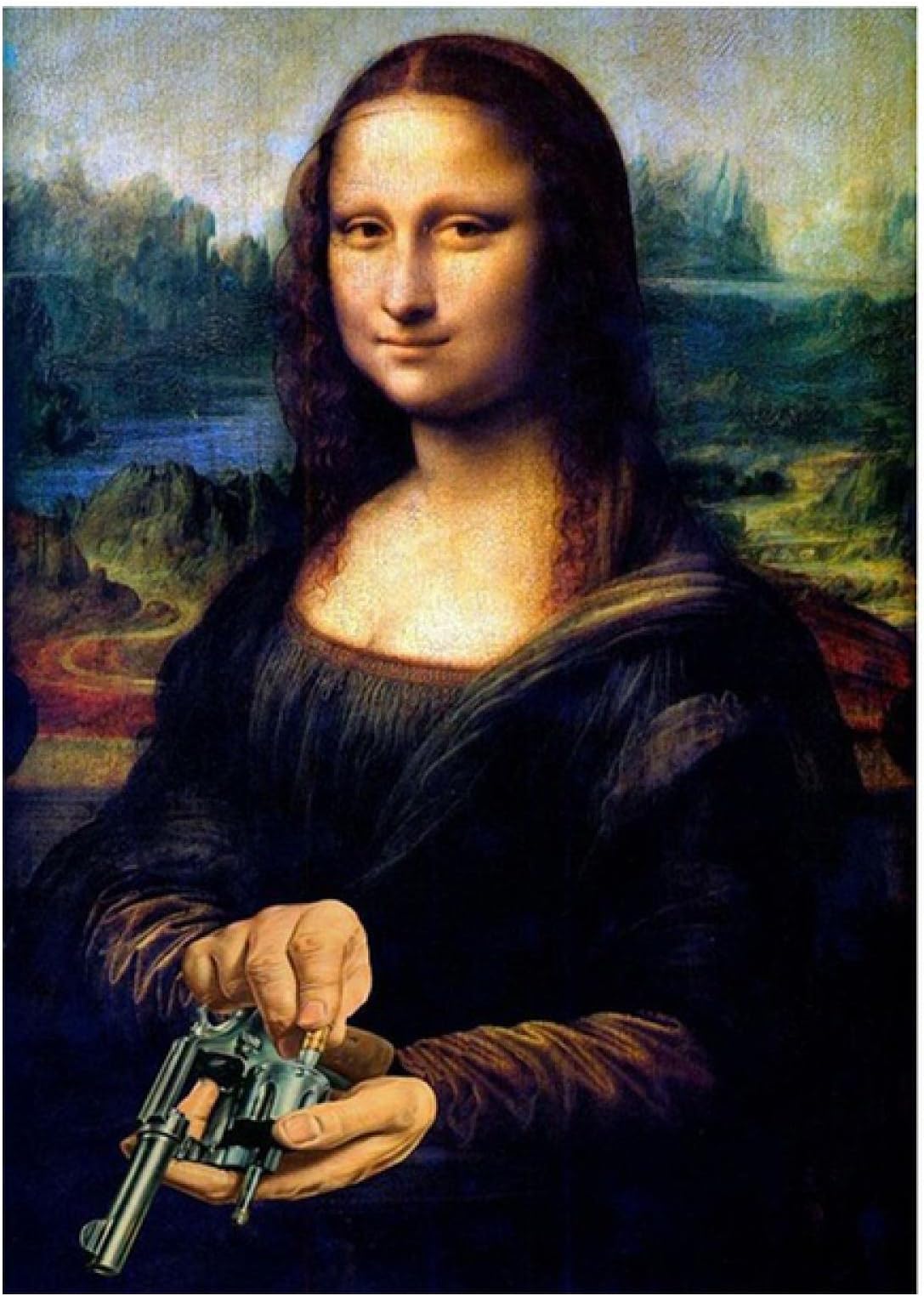 ZHANGWEIART Print on canvas wall art Funny Mona Lisa Mr Bean Portrait Figure Wall Art Posters Prints Wall Pictures Home Decor 60x90cm