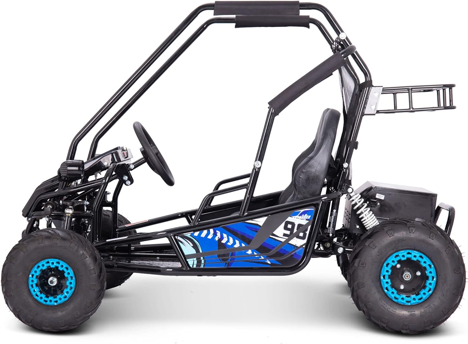 MotoTec Mud XL 60v 2000w Electric Go Kart Full Suspension Blue