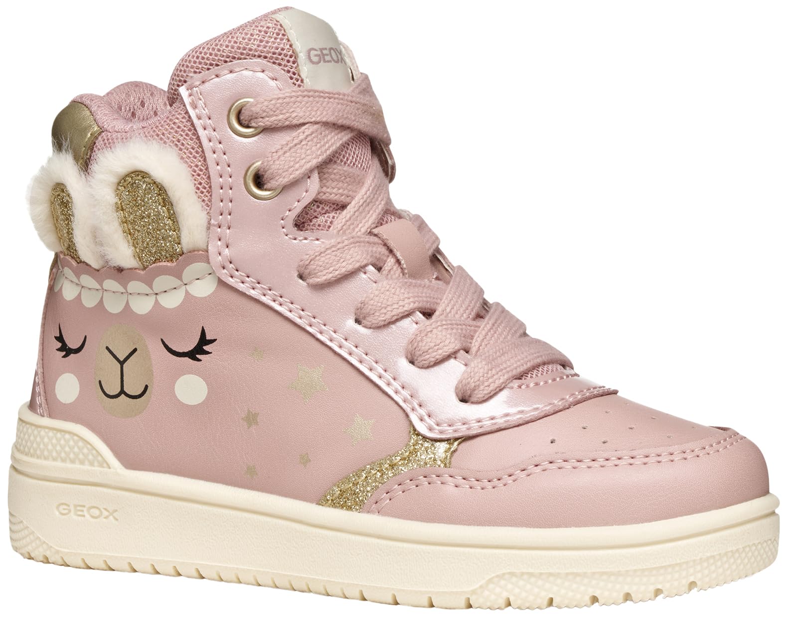Geox J WASHIBA Girl Sneaker, Old Rose/Platinum, 9 UK Child