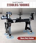 HOLKIE Leveling Stem Casters Set of 4 Heavy Duty with Ratchet Handle, 1/2" and M12 Screw Size Retractable Caster Wheels, Adjustable Casters for Workbench, Machine, Equipment, Total Capacity 1000KG