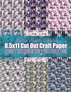 Independently published 8.5 X 11 Inch Cut Out Craft Paper Gloomy Watercolor Fairy Tale Collection (Little Paper Worlds Craft Paper Collections)