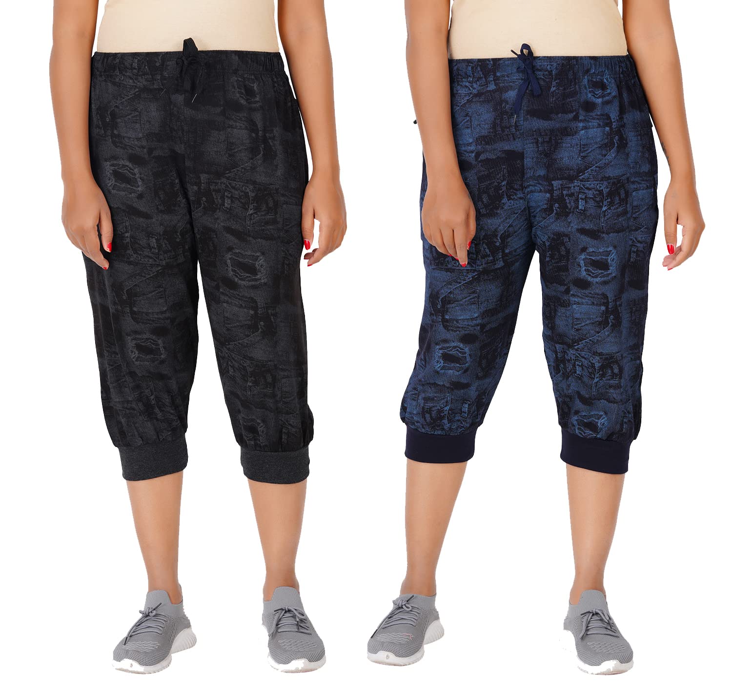 Women's Regular Fit Printed Three Fourth Capri (Pack of 1)