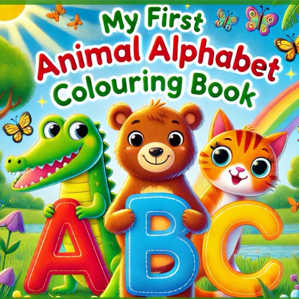 MY FIRST ANIMAL ALPHABET COLOURING BOOK: Learn Your ABCs with Animal Friends! Color, Learn & Laugh with Every Letter from Alligator to Zebra .