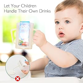 Momcozy Baby Pouch Holder No Squeeze, Baby Food & Juice Box Holder, Mess-Free, Easy Grip for Self-Feeding, BPA-Free & DEHP-Free, Must-Have for Babies, Pink