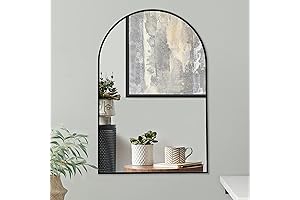 Luxurious 20x30 Black Arched Wall Mirror: An Elegant Accent for Modern Living