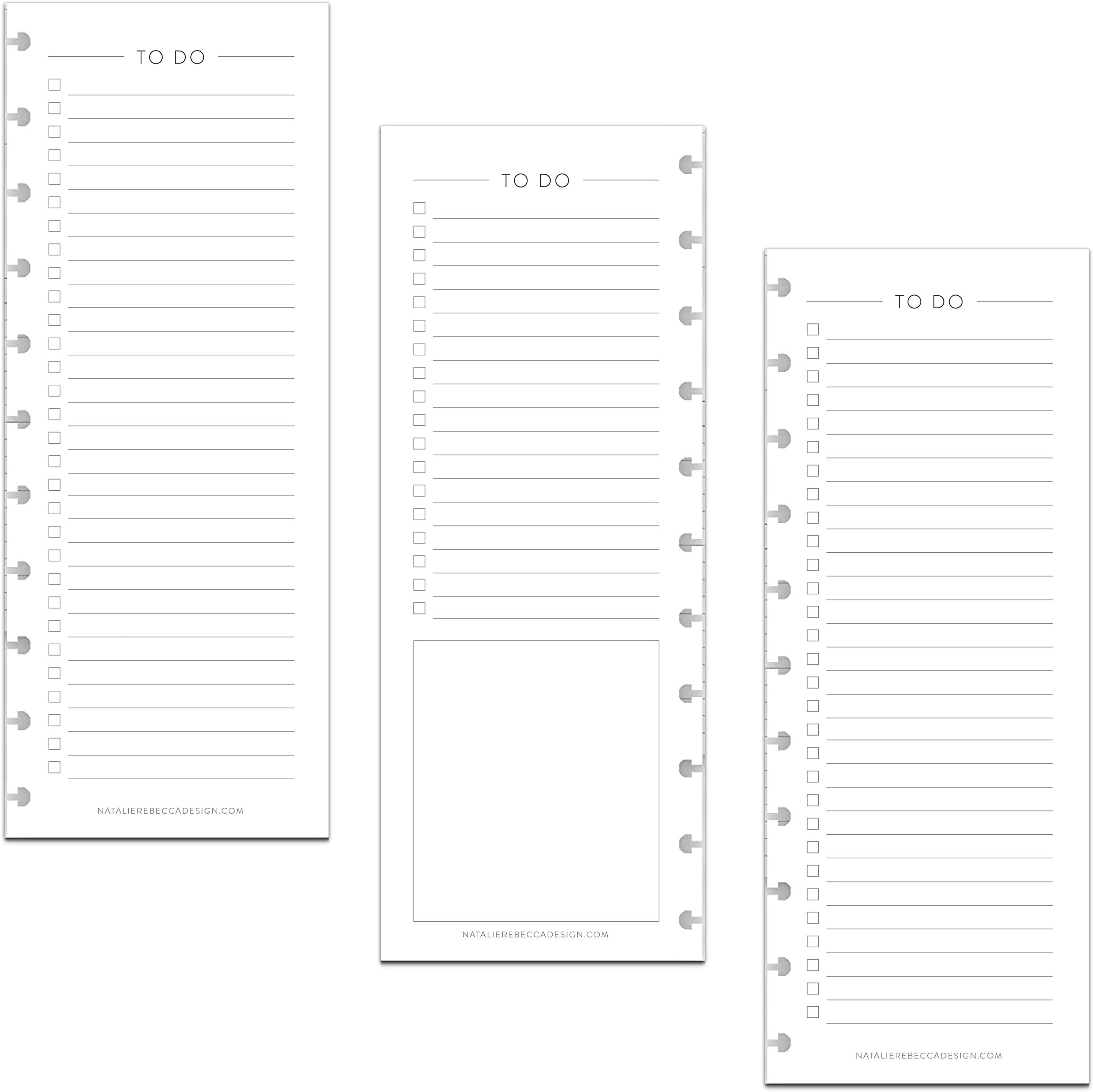 BetterNote Skinny To Do List Refills for Discbound Notebooks, Half Sheet Checklist, Fits Levenger Circa, Staples Arc, TUL, The Happy Planner, Disc Bound, Talia (Classic- 25 Sheets, 11-Disc, 8.5"x11")