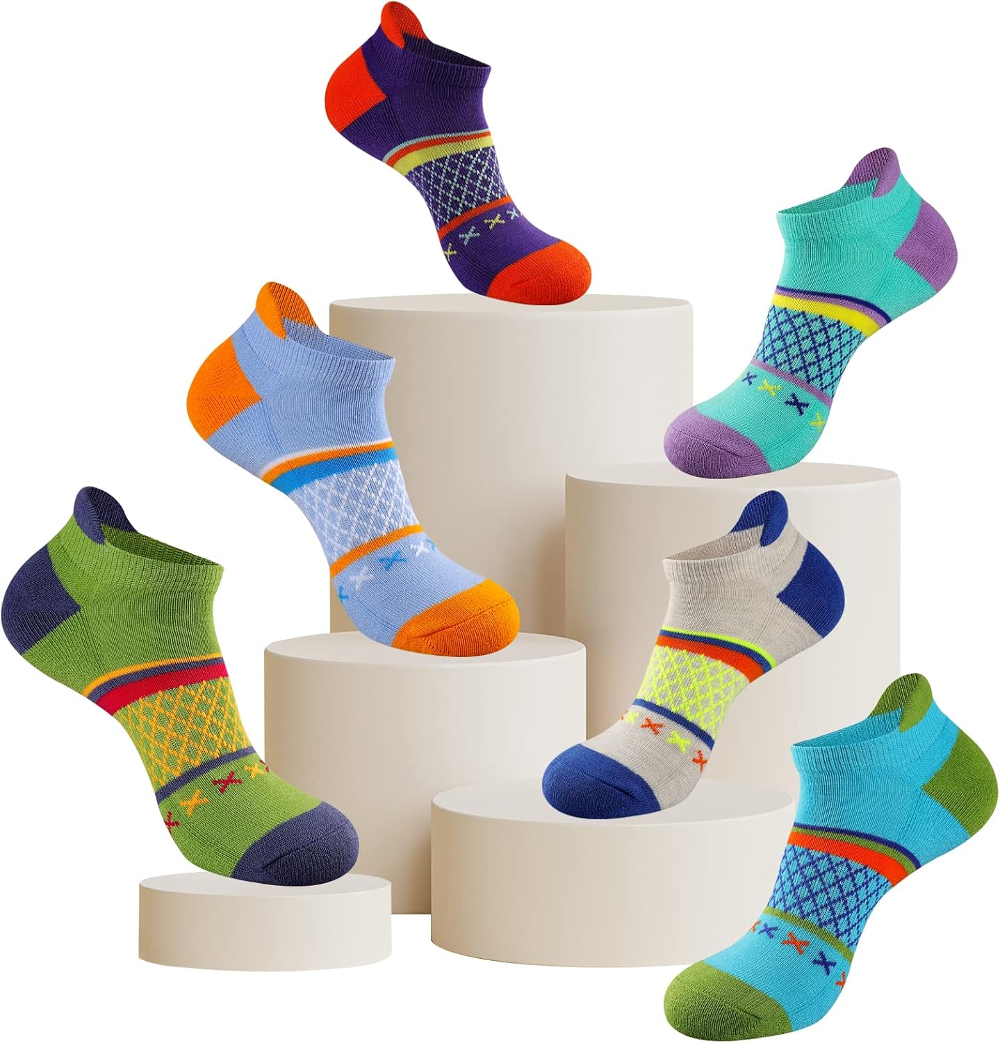 Eallco Womens Socks Ankle Athletic Socks Short Running Socks With Cushioned Sole 6 Pairs - Image 6